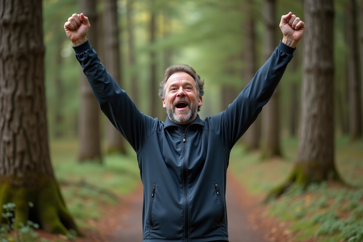 Homme en tenue de sport s